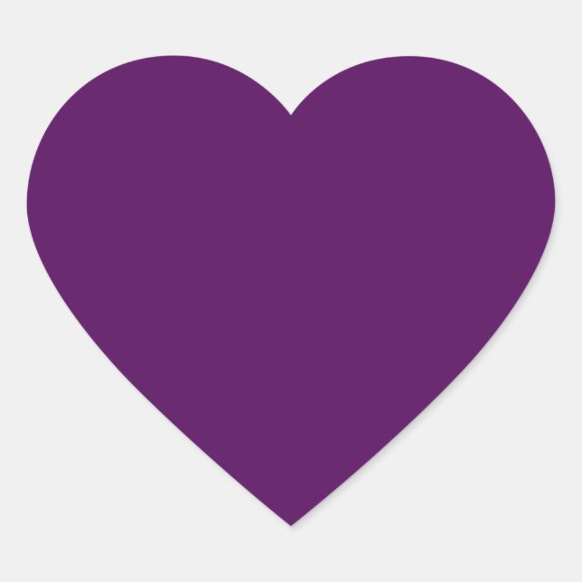 En Forma De Corazón Plum Purple Heart Pegatina (Anverso)