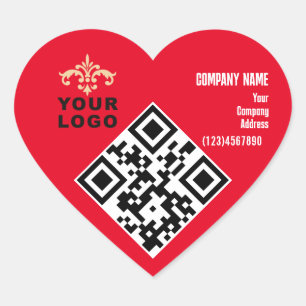En Forma De Corazón Red Heart Business Valentine Greeting Pegatina