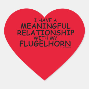 En Forma De Corazón Relación significativa Flugelhorn Pegatina del cor