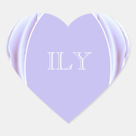 En Forma De Corazón Rosa metálico Pegatina cardíaco