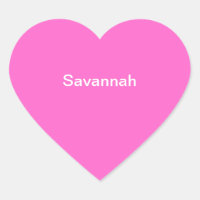Savannah Niños Nombre Pegatina Blanco Rosa Persona