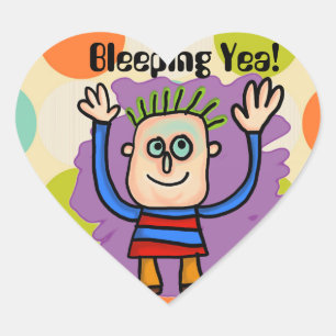 En Forma De Corazón ¡Siendo Durmiente! Pegatina
