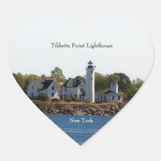 En Forma De Corazón Tibbets Point Lighthouse pegatina Ver2