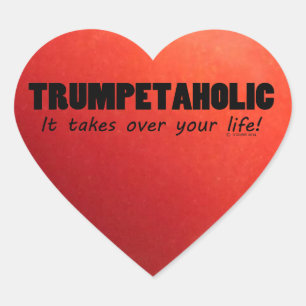 En Forma De Corazón Trumpetaholic Life Heart Pegatina