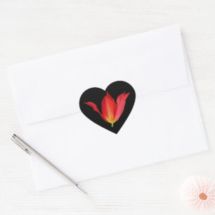 En Forma De Corazón Tulip Heart Pegatina