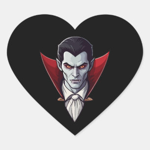 En Forma De Corazón 🦇 Vampiro gótico Pegatina negro 🖤 🎃
