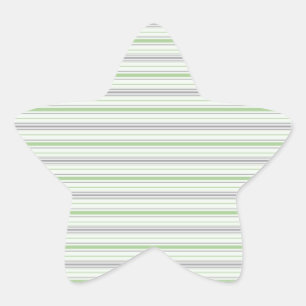 En Forma De Estrella Amara Stripe pistachio Star Pegatina