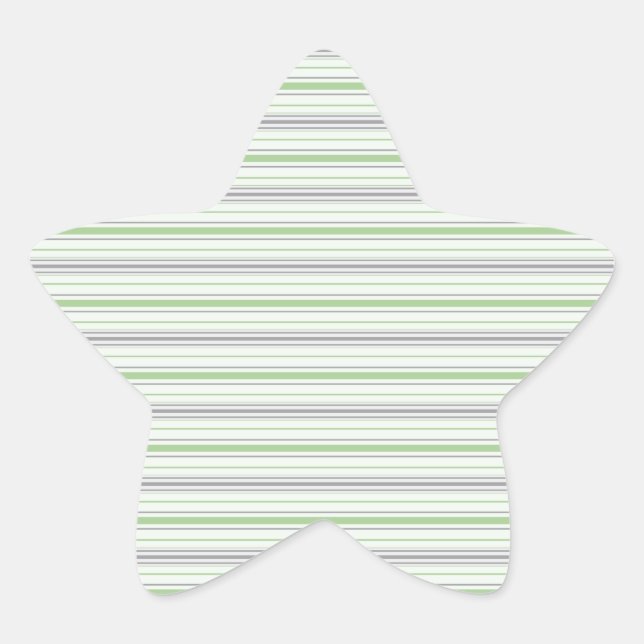 En Forma De Estrella Amara Stripe pistachio Star Pegatina (Anverso)