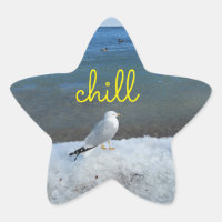 Chill Seagull relaja pegatina