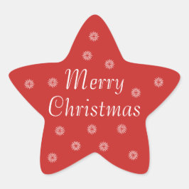 En Forma De Estrella Feliz Pegatina navideño