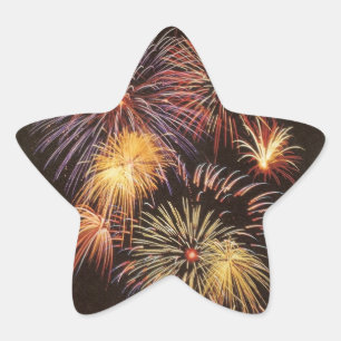 En Forma De Estrella Fuegos artificiales - Pegatina