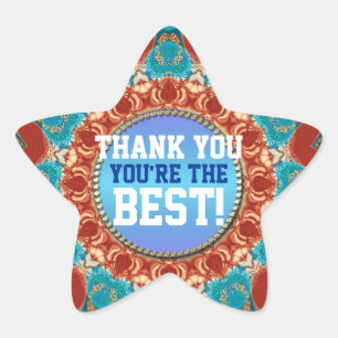 En Forma De Estrella Gracias Sunshine Mandala Personalizado Pegatina