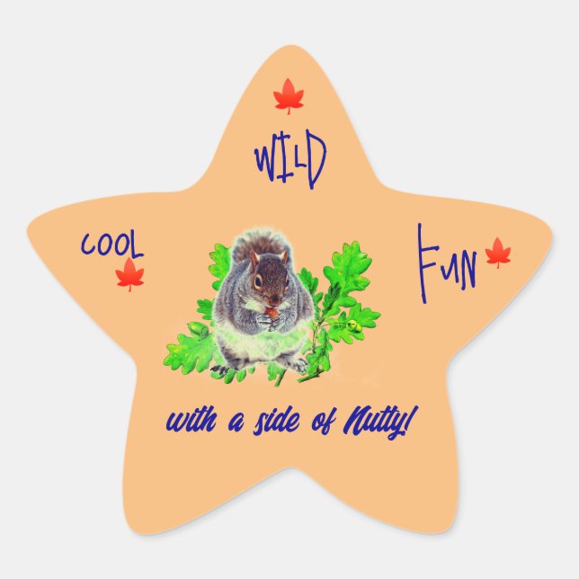 En Forma De Estrella Guay Wild Fun Pegatina (Anverso)