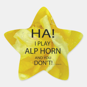 En Forma De Estrella Ha Alphorn Star Pegatina