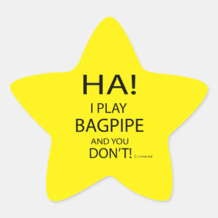 En Forma De Estrella Ha Bagpipe Star Pegatina