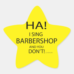 En Forma De Estrella Ha Barbershop Star Pegatina