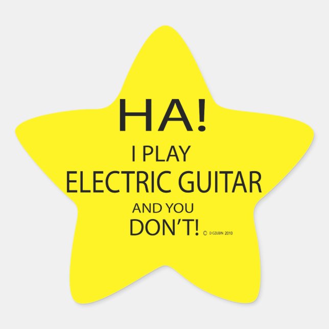 En Forma De Estrella Ha Electric Guitar Star Pegatina (Anverso)