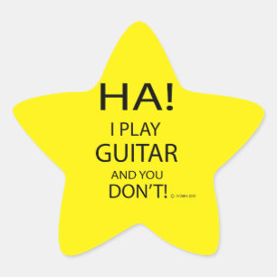 En Forma De Estrella Ha Guitar Star Pegatina