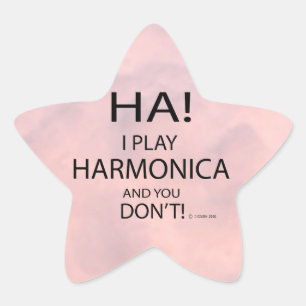 En Forma De Estrella Ha Harmonica Star Pegatina