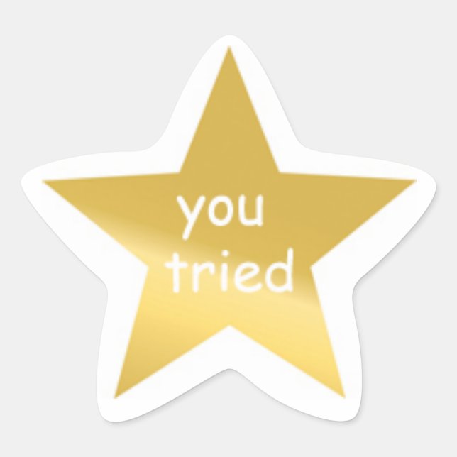 En Forma De Estrella Intentó a Pegatina (Anverso)