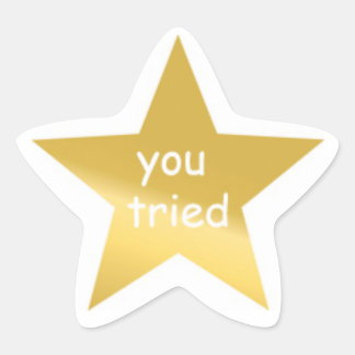 En Forma De Estrella Intentó a Pegatina