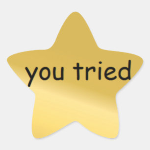 En Forma De Estrella Intentó con pegatina