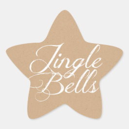 En Forma De Estrella Jingle Bells Holiday Pegatina