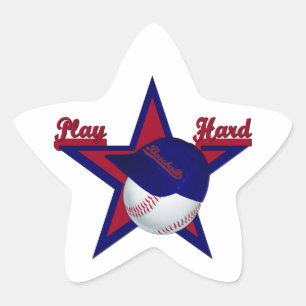 En Forma De Estrella Juega al Pegatina duro Softball y Gorra Star