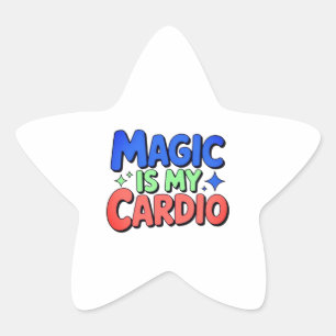 En Forma De Estrella La magia es mi Pegatina cardio