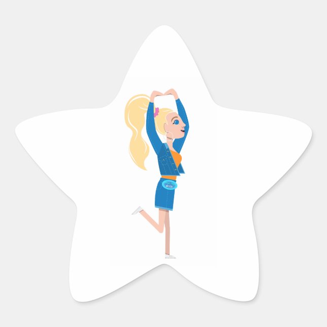 En Forma De Estrella Lil Margie Star Pegatina (Anverso)