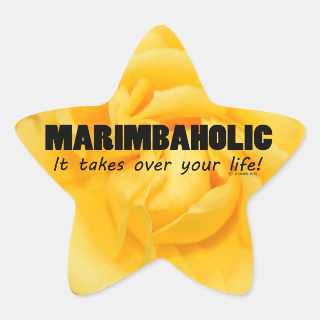 En Forma De Estrella Marimbaholic Life Star Pegatina (Anverso)