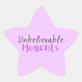 En Forma De Estrella Momentos increíbles Pegatina