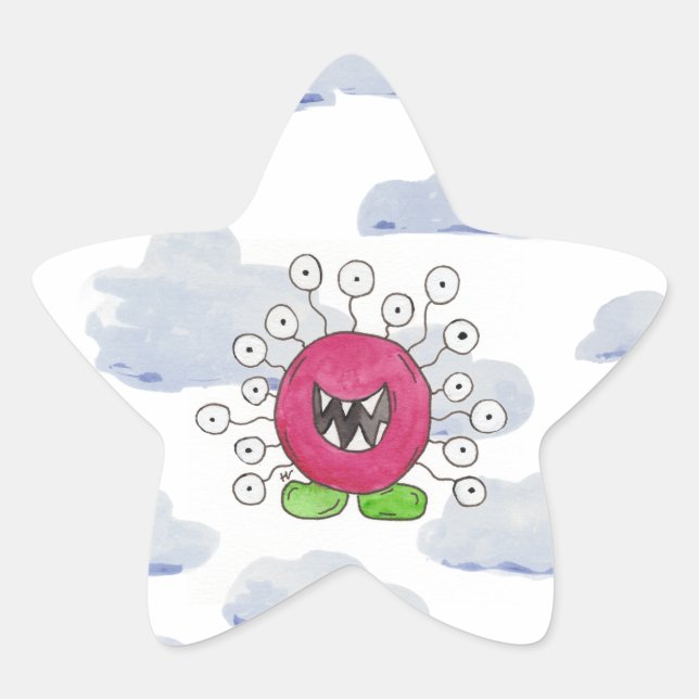 En Forma De Estrella Pegatina (Anverso)