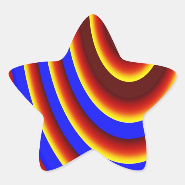 En Forma De Estrella Pegatina (Anverso)