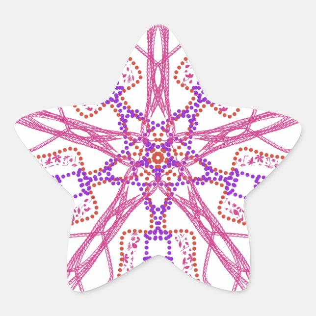 En Forma De Estrella Pegatina (Anverso)