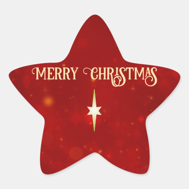 En Forma De Estrella Pegatina (Anverso)