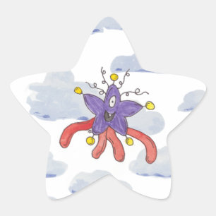 En Forma De Estrella Pegatina