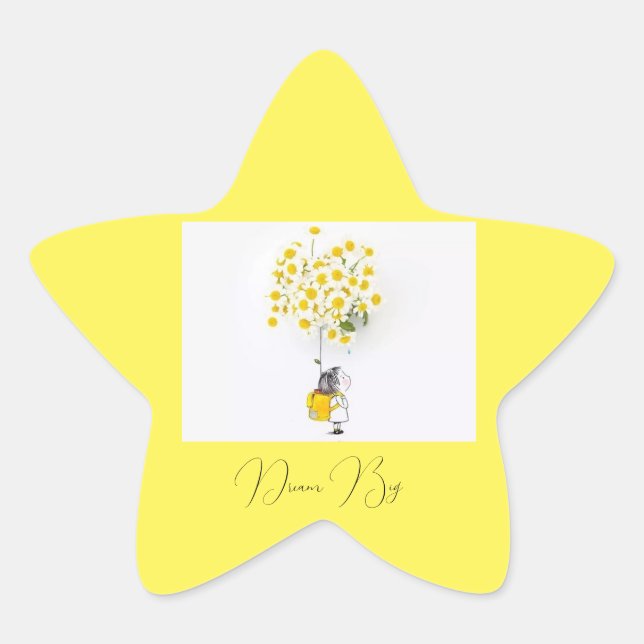 En Forma De Estrella Pegatina (Anverso)