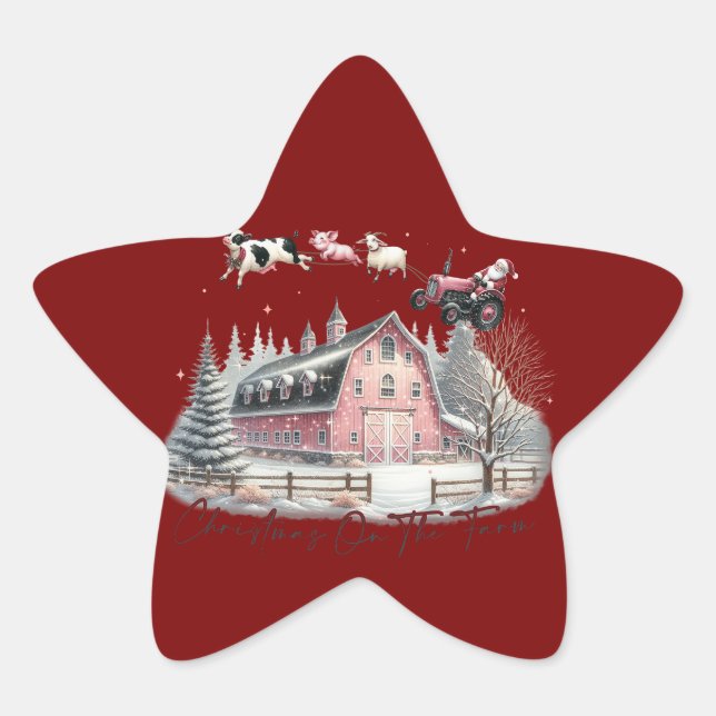 En Forma De Estrella Pegatina (Anverso)