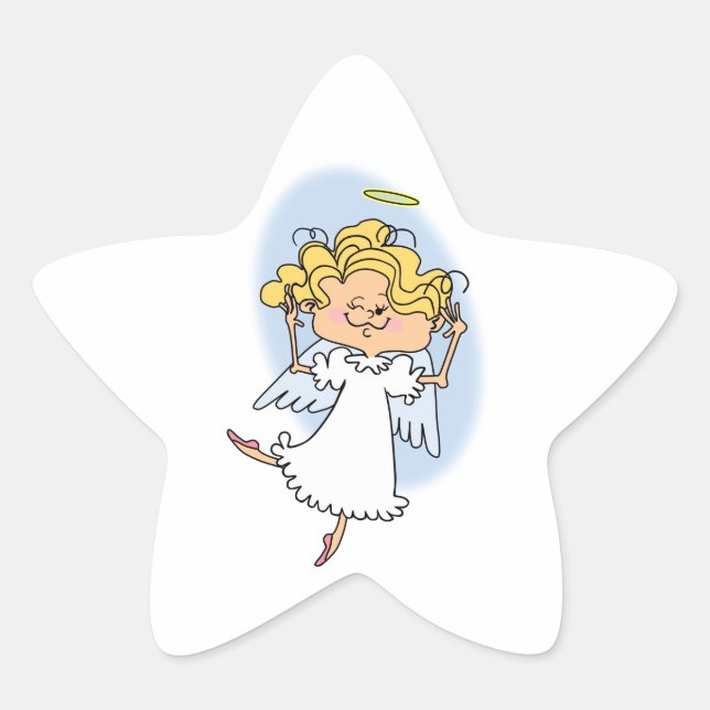 En Forma De Estrella Pegatina Ángel Espiritual (Anverso)