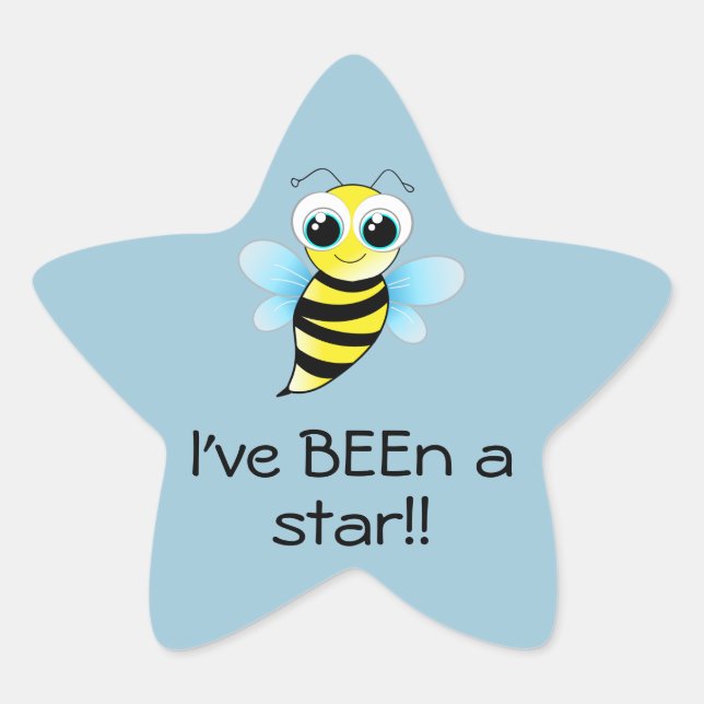 En Forma De Estrella Pegatina Bee Star (Anverso)