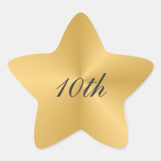 En Forma De Estrella Pegatina del 10º Aniversario