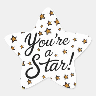 En Forma De Estrella Pegatina "Eres una Estrella" – Estrellas Doradas y