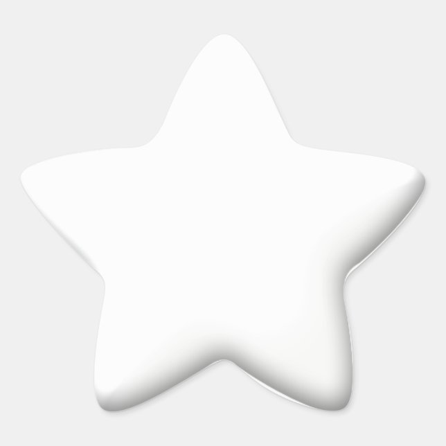 En Forma De Estrella Pegatina estilo almohada blanca (Anverso)