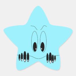 En Forma De Estrella Pegatina gracioso con ojos curiosos - Personalizab
