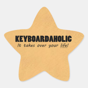 En Forma De Estrella Pegatina Keyboardaholic Life Star