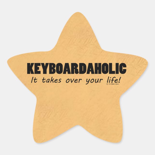 En Forma De Estrella Pegatina Keyboardaholic Life Star (Anverso)