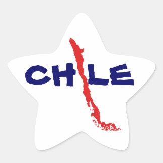En Forma De Estrella Pegatina Mapa Chile 2