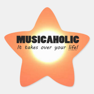 En Forma De Estrella Pegatina Musicaholic Life Star