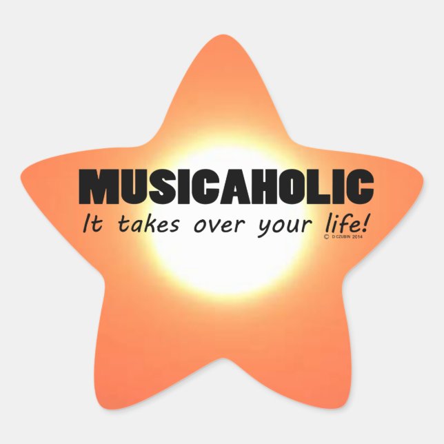 En Forma De Estrella Pegatina Musicaholic Life Star (Anverso)